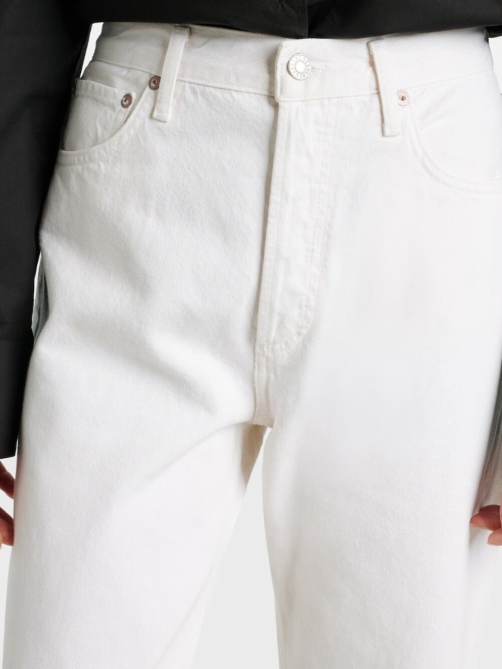 Agolde 90's mid-rise straight crop jeans "Salt" size 34 - Picture 2 of 6